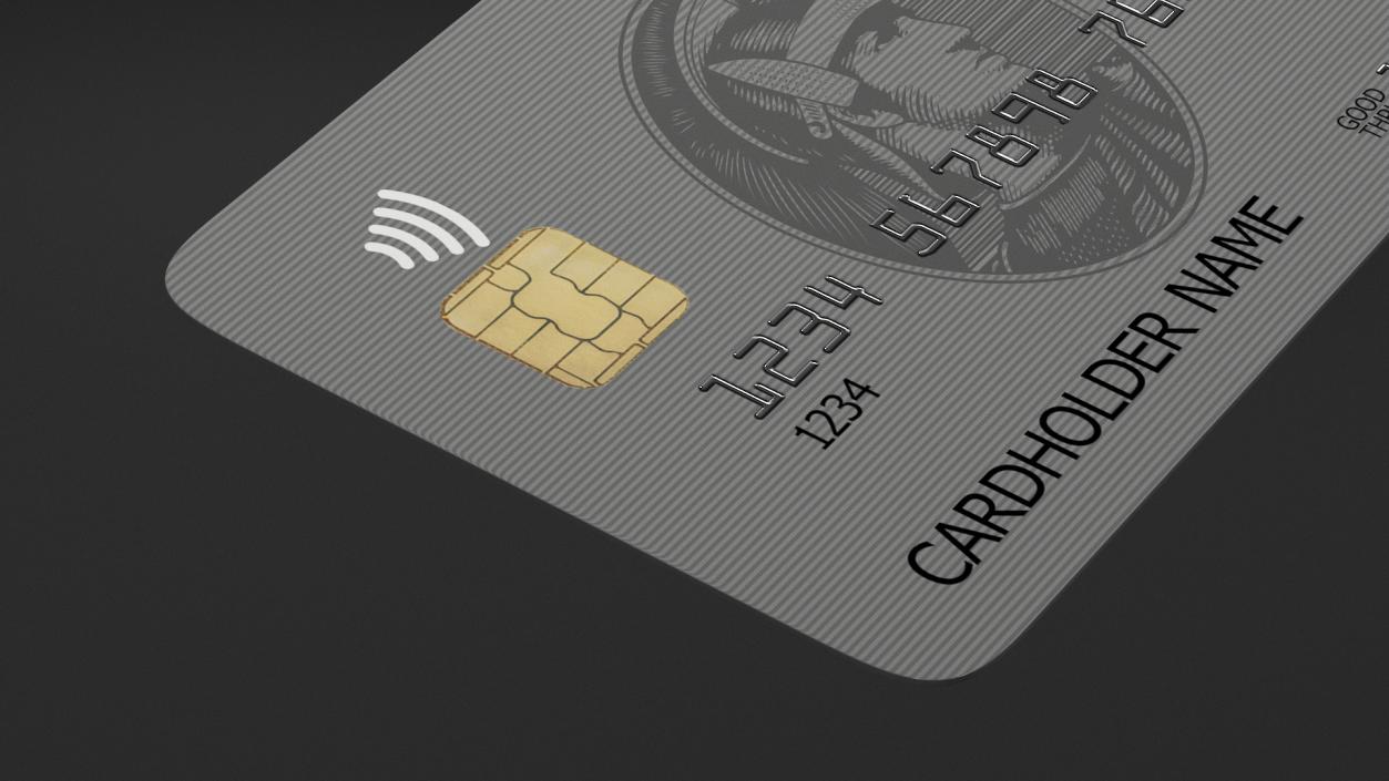 3D American Express Credit Card model