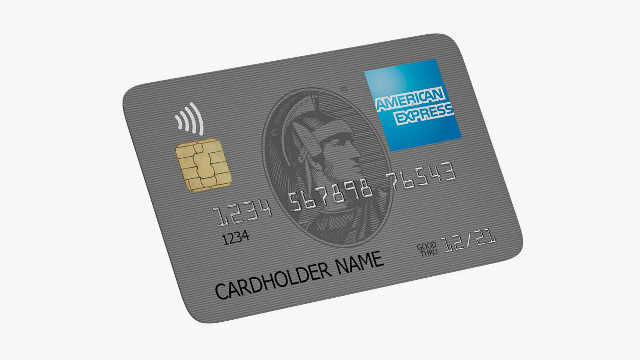 3D American Express Credit Card model