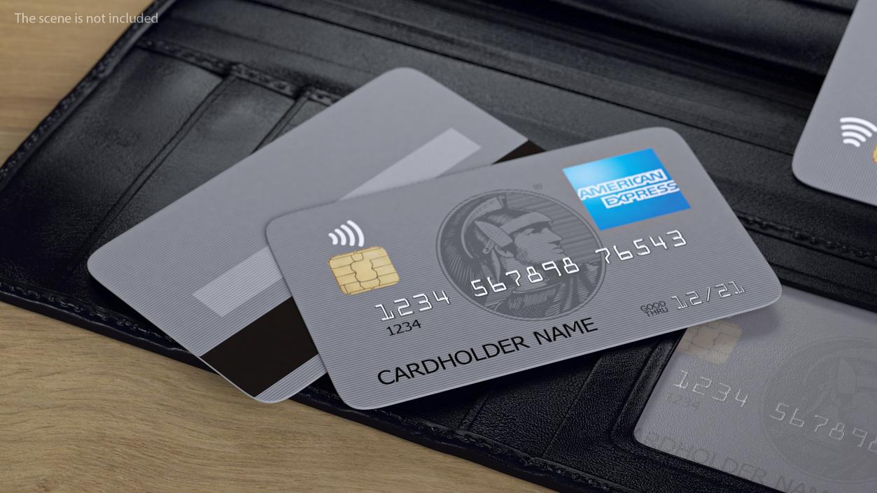 3D American Express Credit Card model