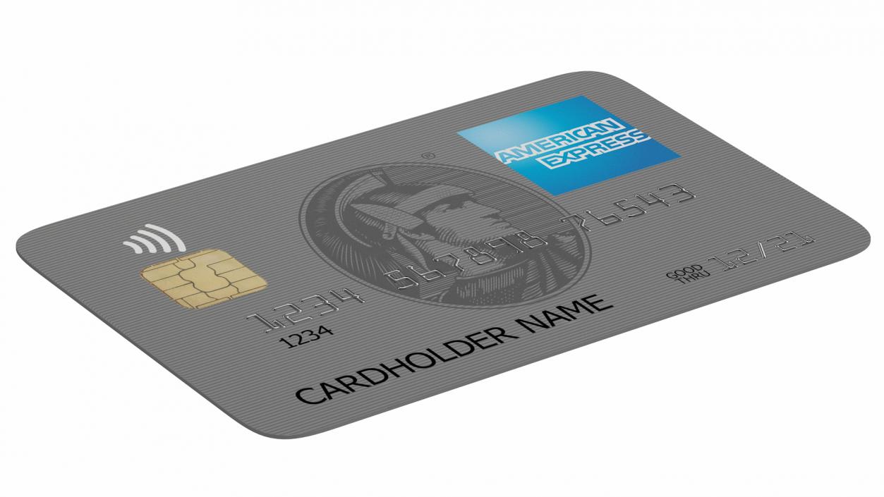 3D American Express Credit Card model