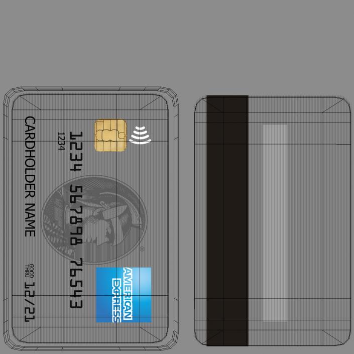 3D American Express Credit Card model