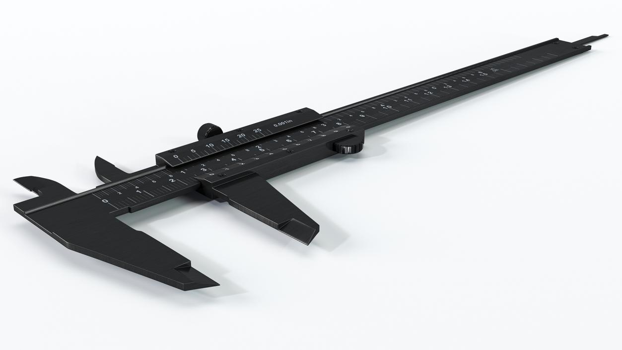 3D model Black Steel Vernier Caliper Generic