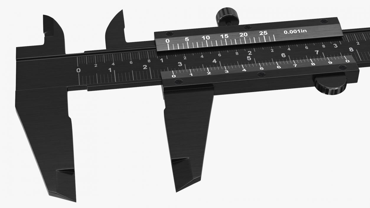 3D model Black Steel Vernier Caliper Generic