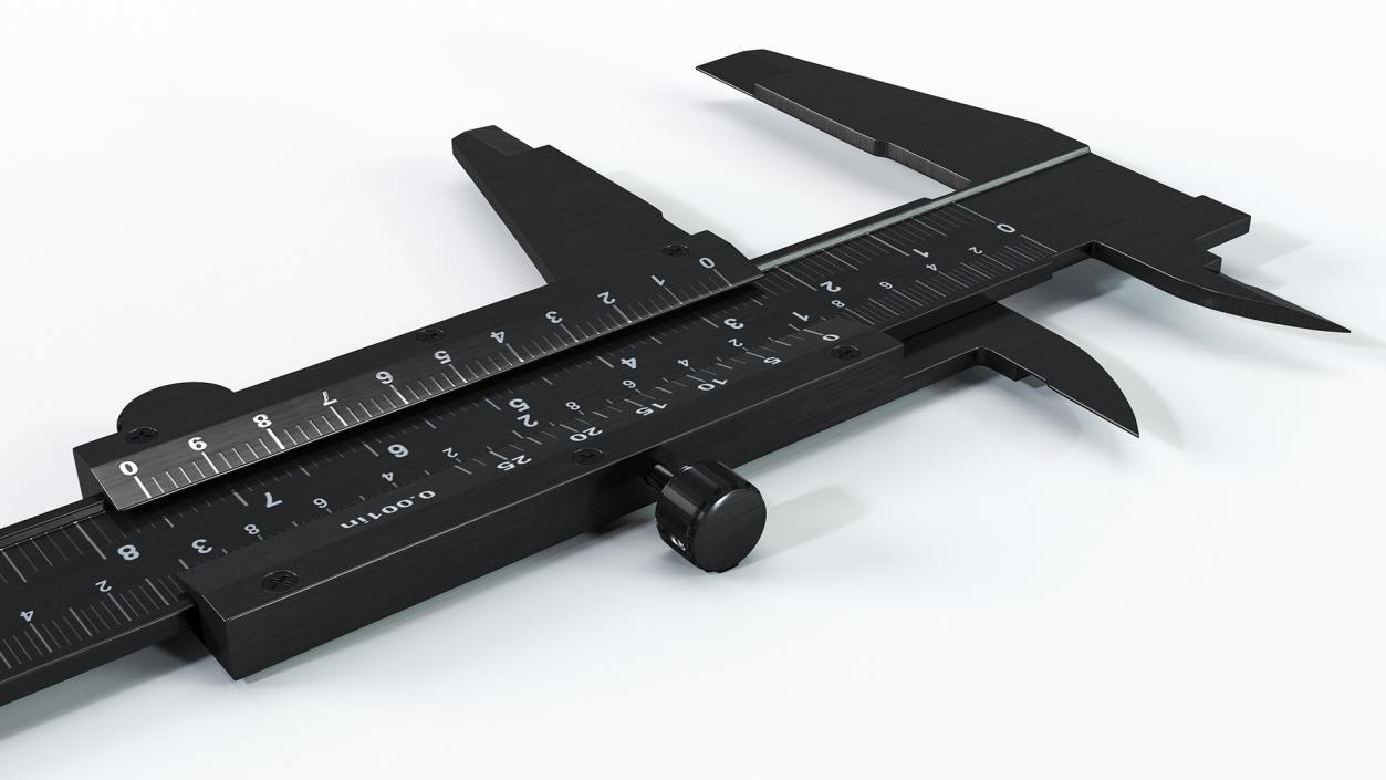 3D model Black Steel Vernier Caliper Generic