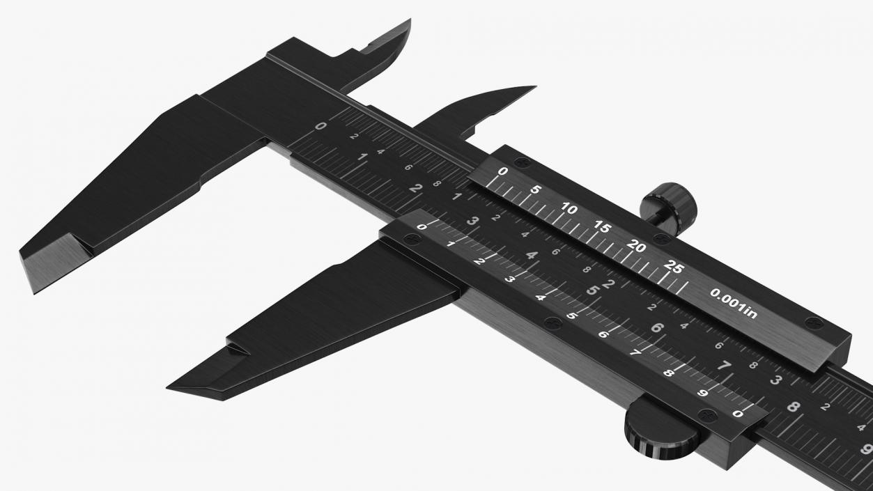 3D model Black Steel Vernier Caliper Generic