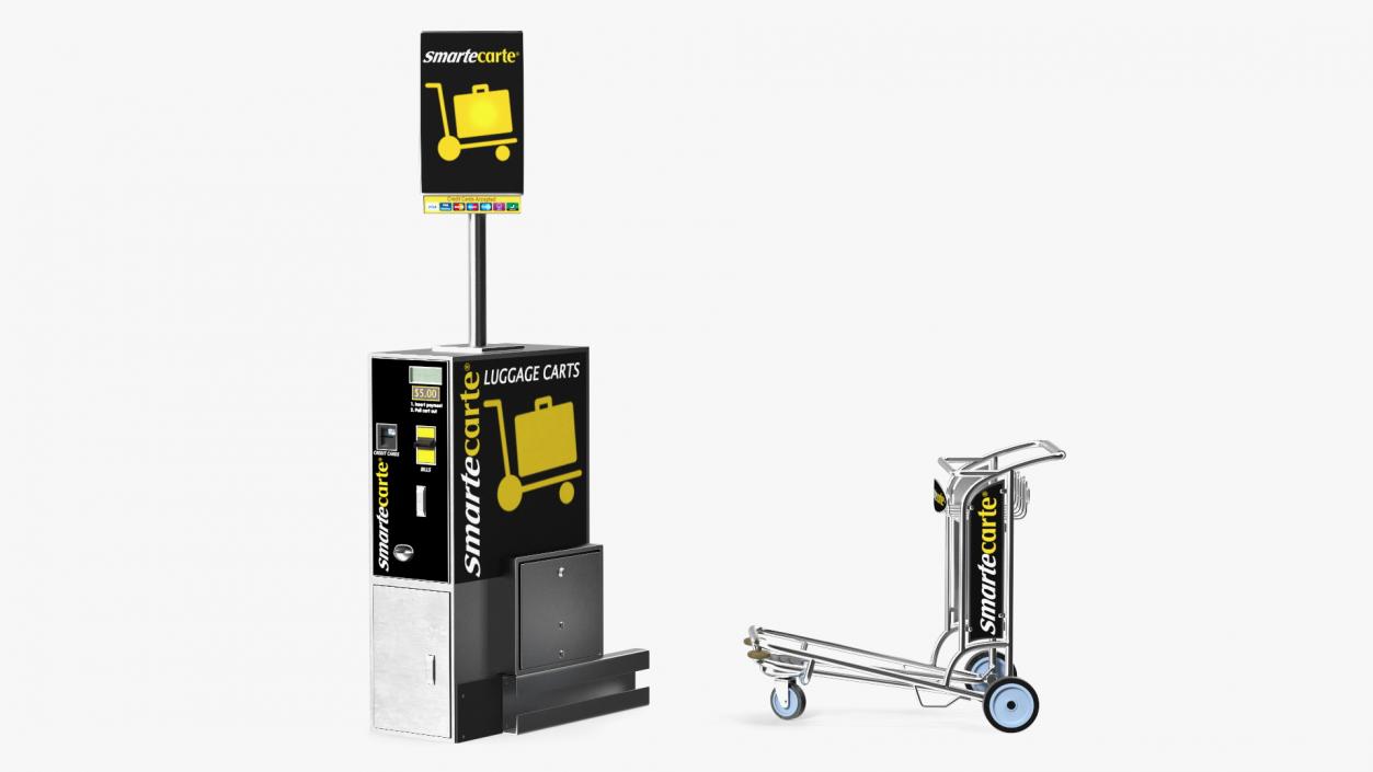 Airport Carts Collection 3D model