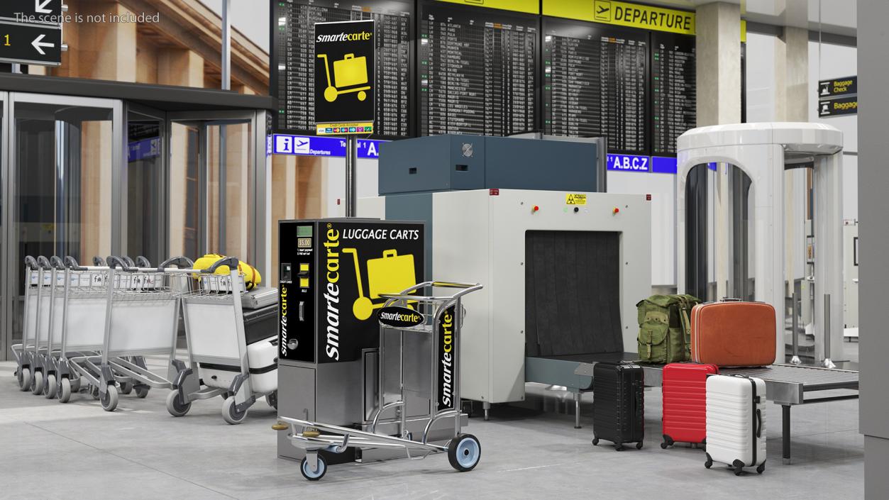 Airport Carts Collection 3D model