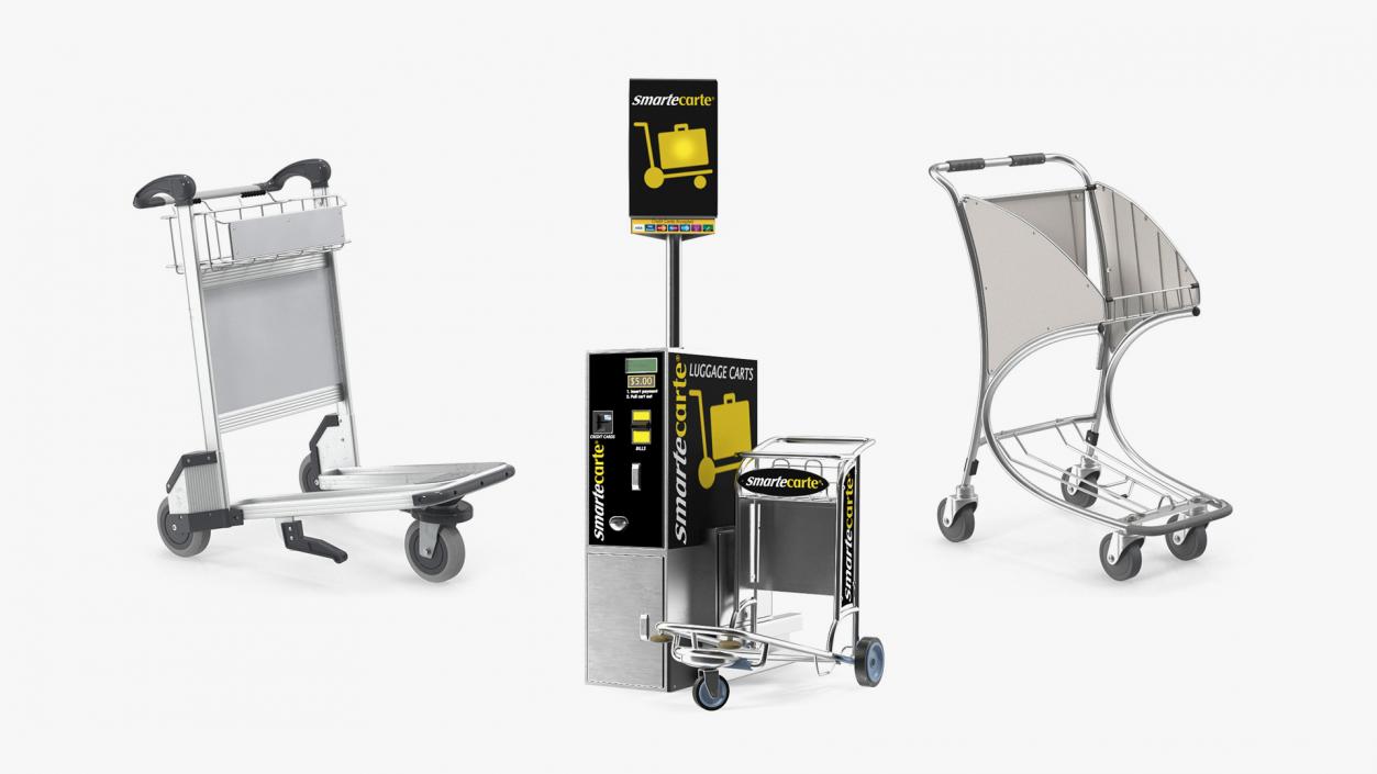 Airport Carts Collection 3D model