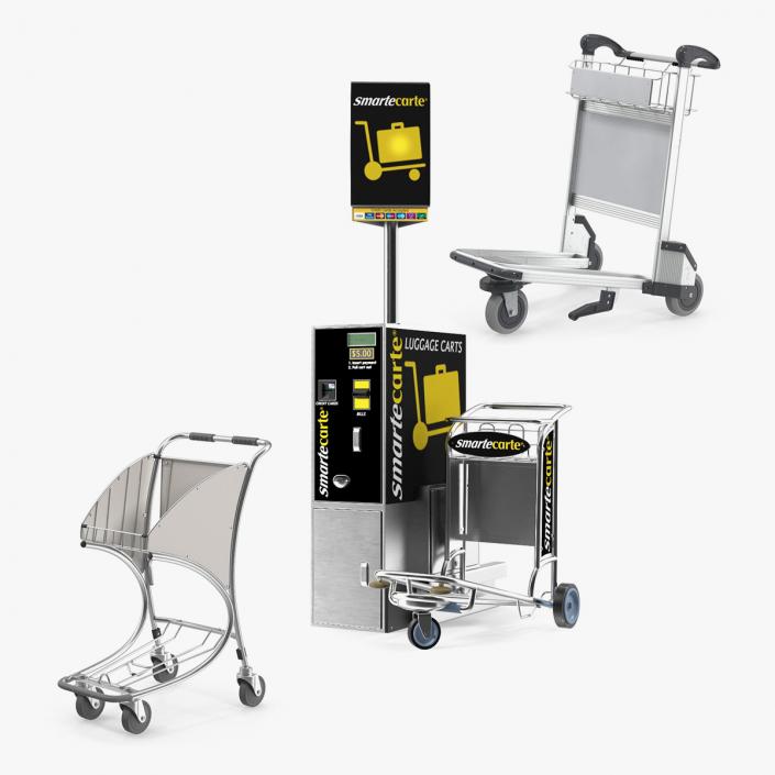 Airport Carts Collection 3D model