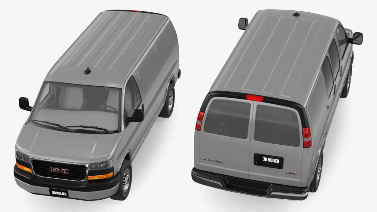 GMC Savana Van Grey 3D model