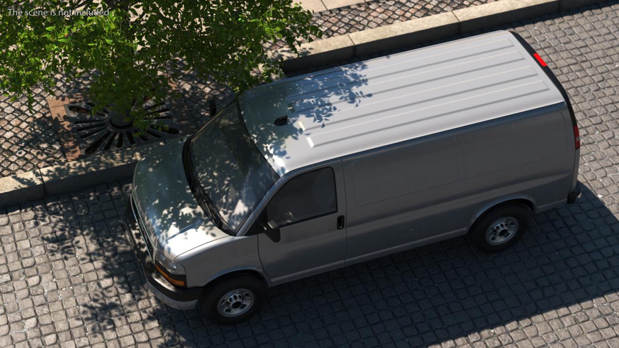 GMC Savana Van Grey 3D model