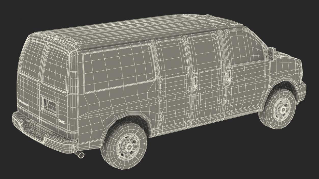 GMC Savana Van Grey 3D model