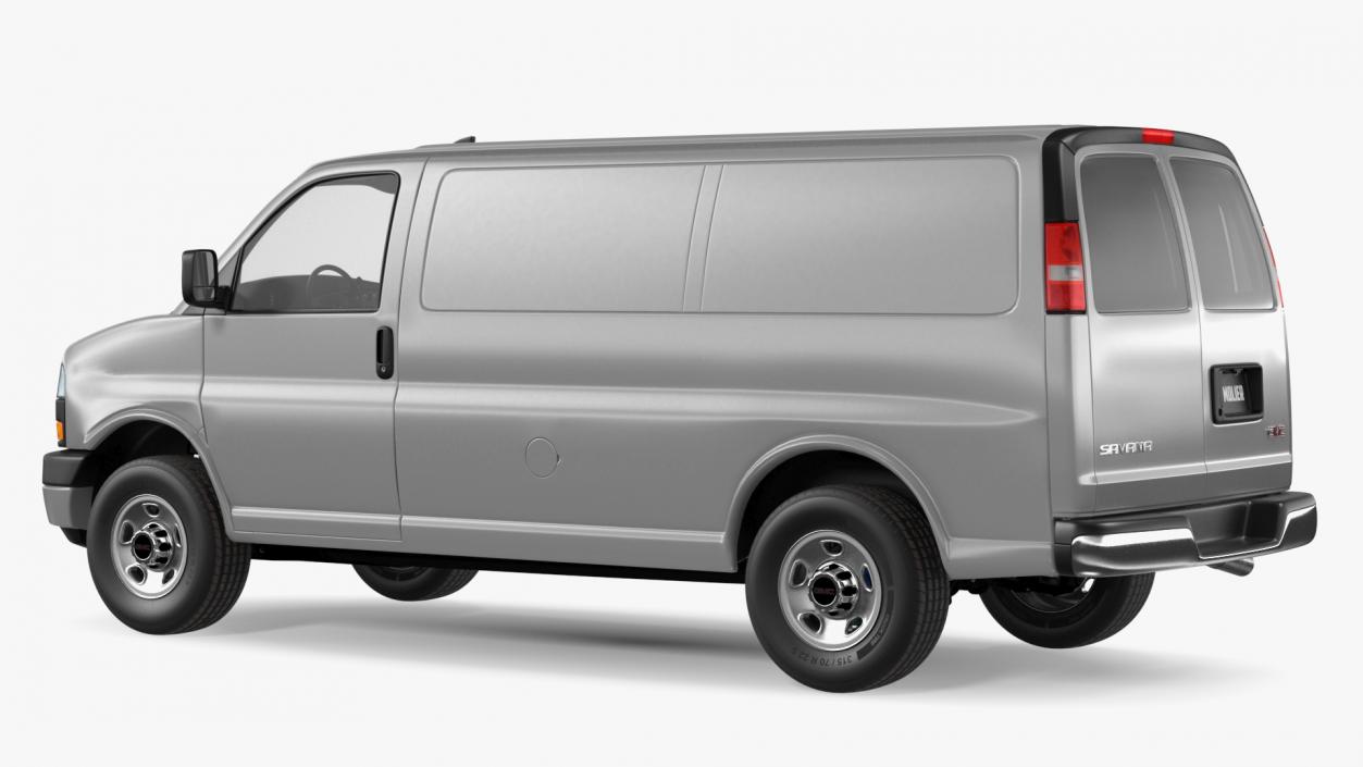 GMC Savana Van Grey 3D model