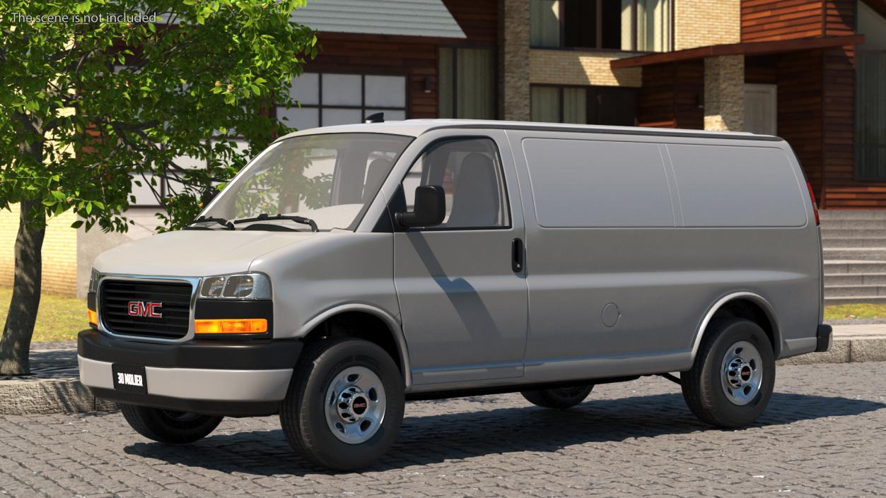 GMC Savana Van Grey 3D model