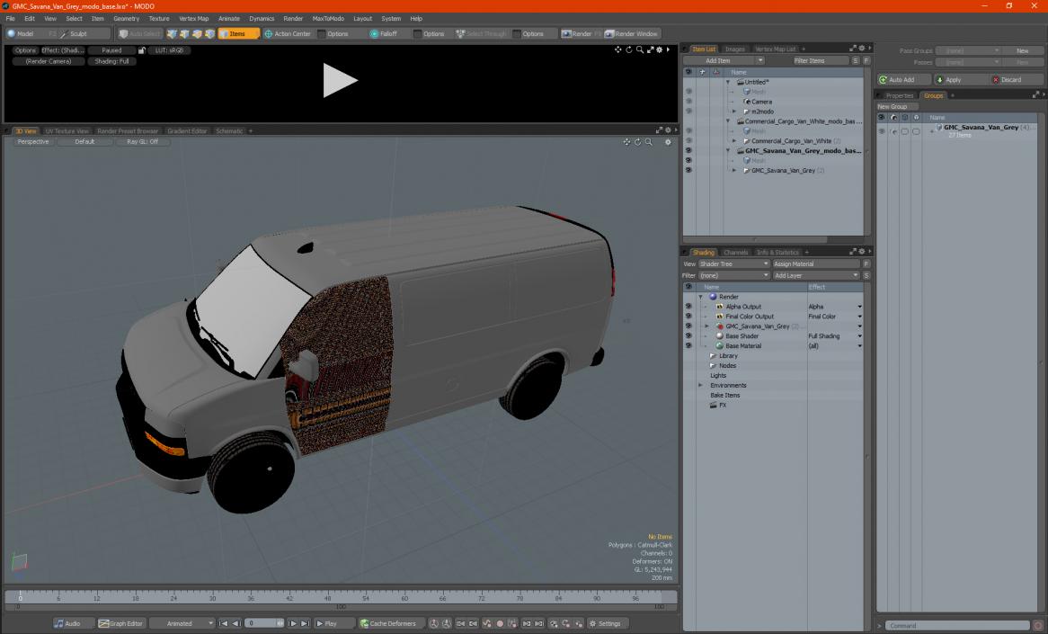 GMC Savana Van Grey 3D model