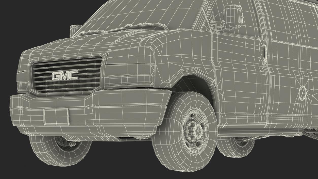 GMC Savana Van Grey 3D model