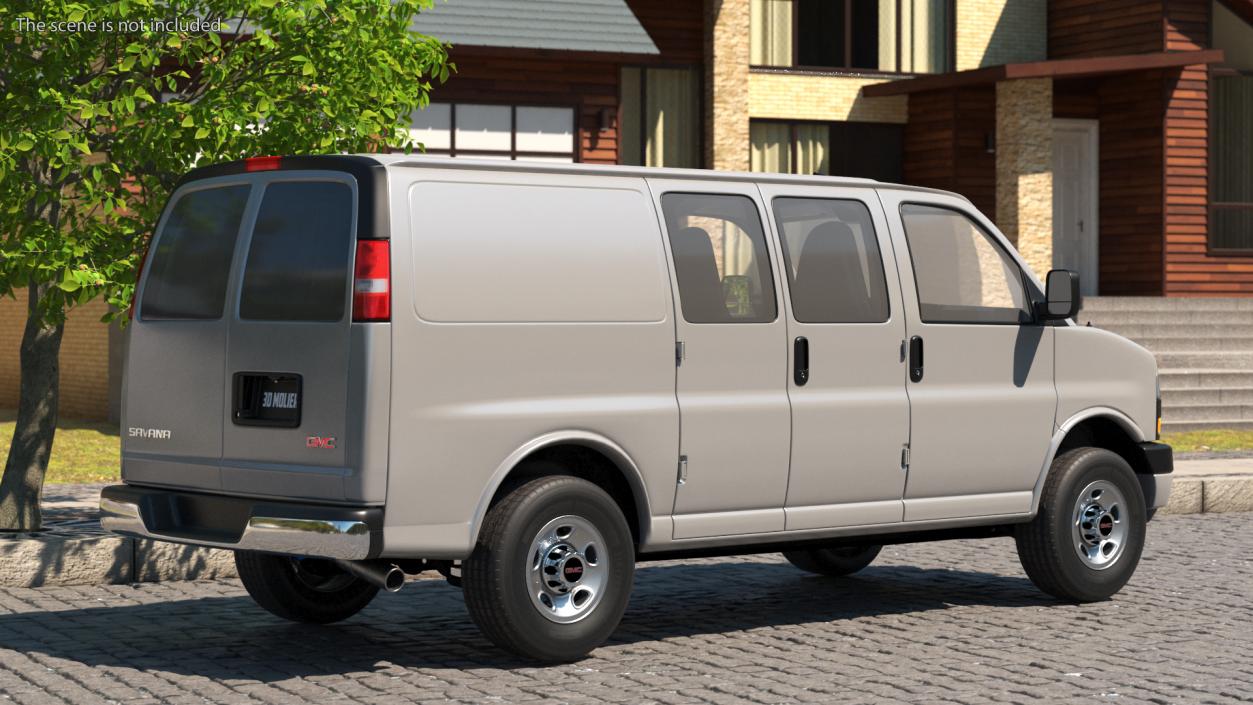 GMC Savana Van Grey 3D model