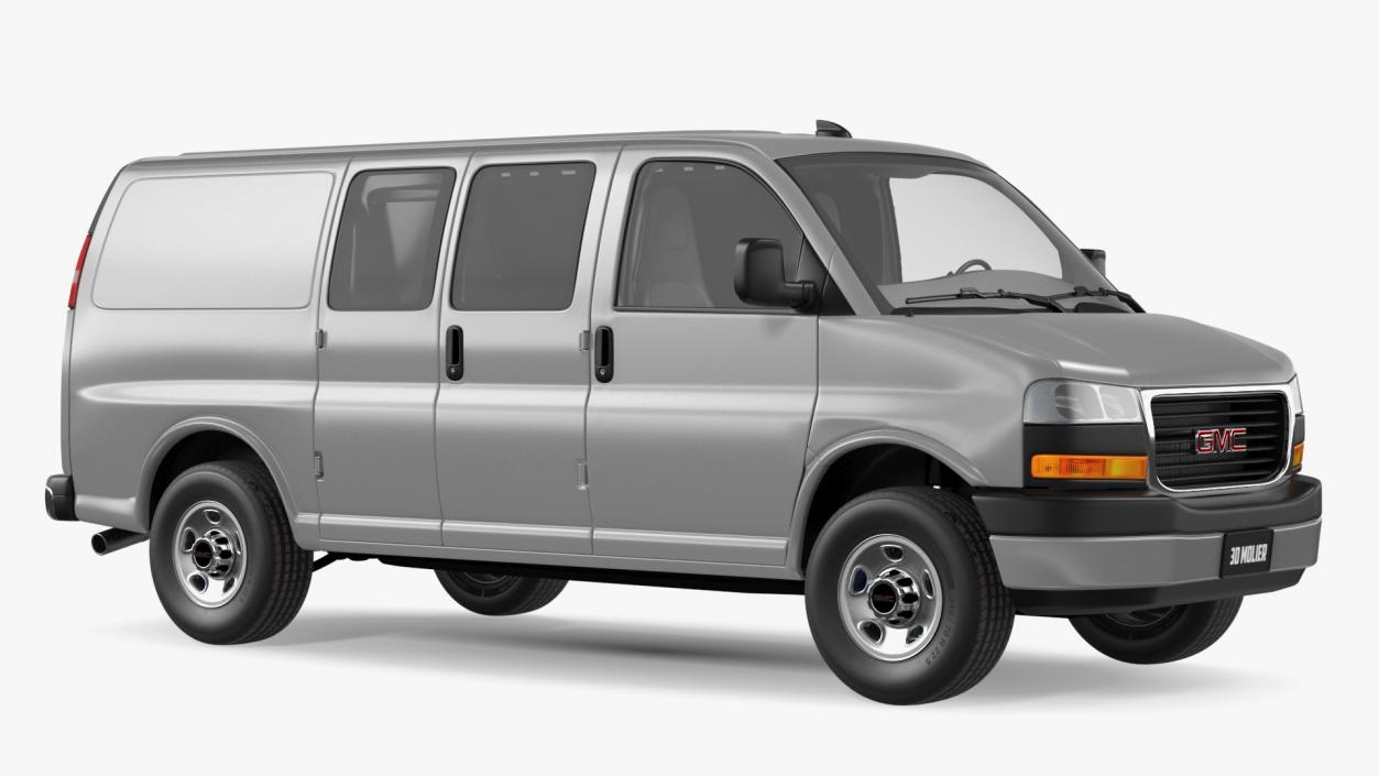 GMC Savana Van Grey 3D model