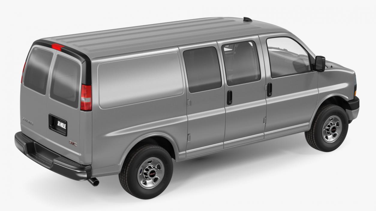 GMC Savana Van Grey 3D model