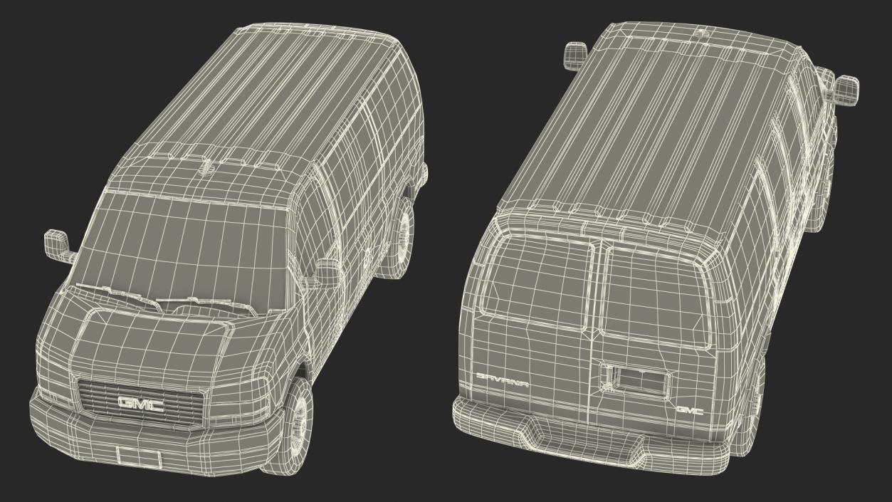 GMC Savana Van Grey 3D model