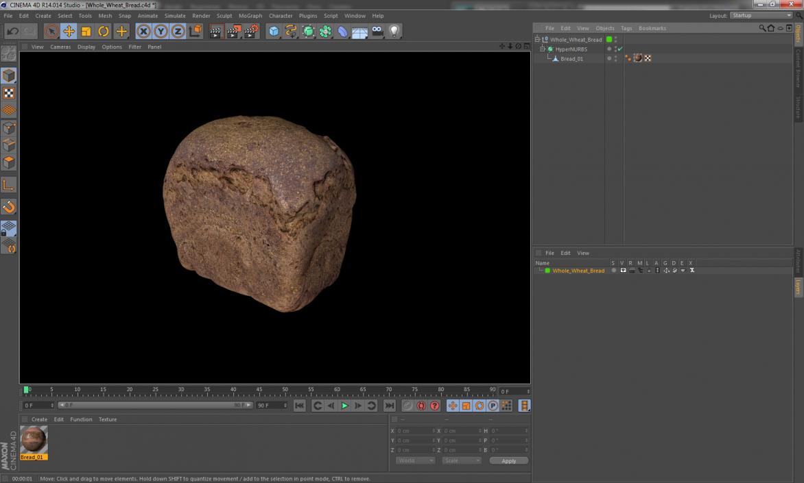 Whole Wheat Bread 3D