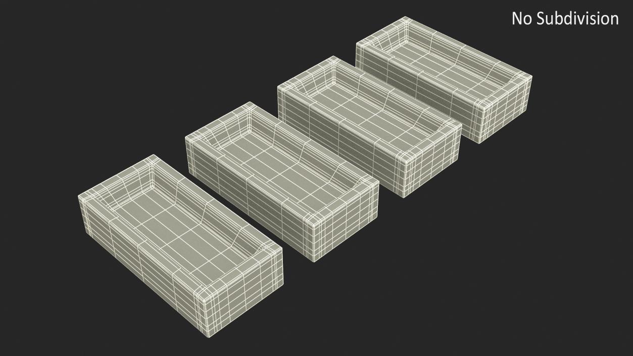 3D Frogged Sand Lime Bricks Set model