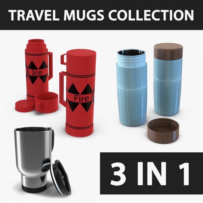 Travel Mugs Collection 3D