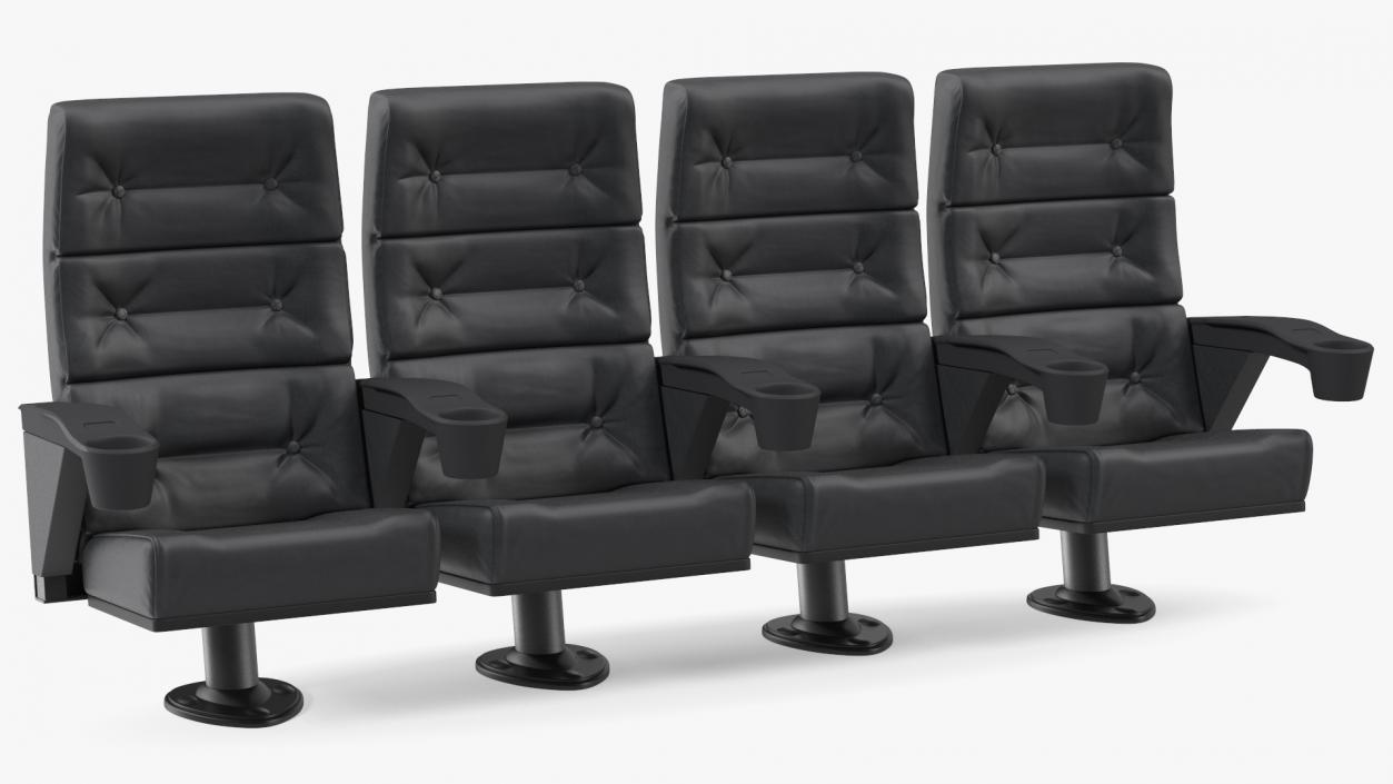 Phantom P40 Leather Cinema Chairs for Four Places 3D model