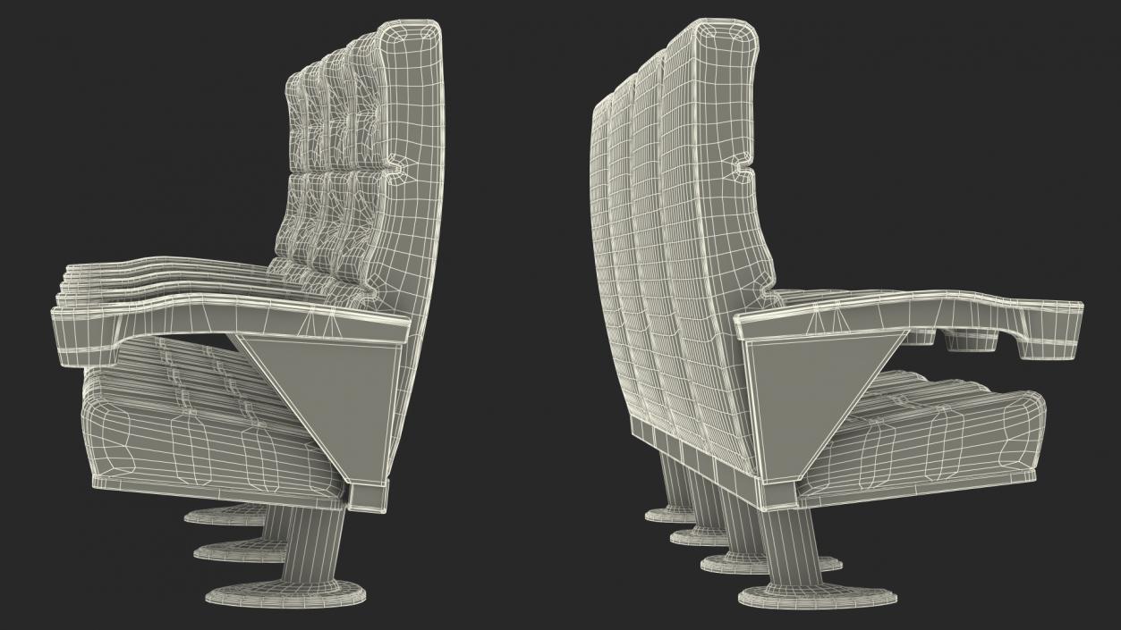 Phantom P40 Leather Cinema Chairs for Four Places 3D model