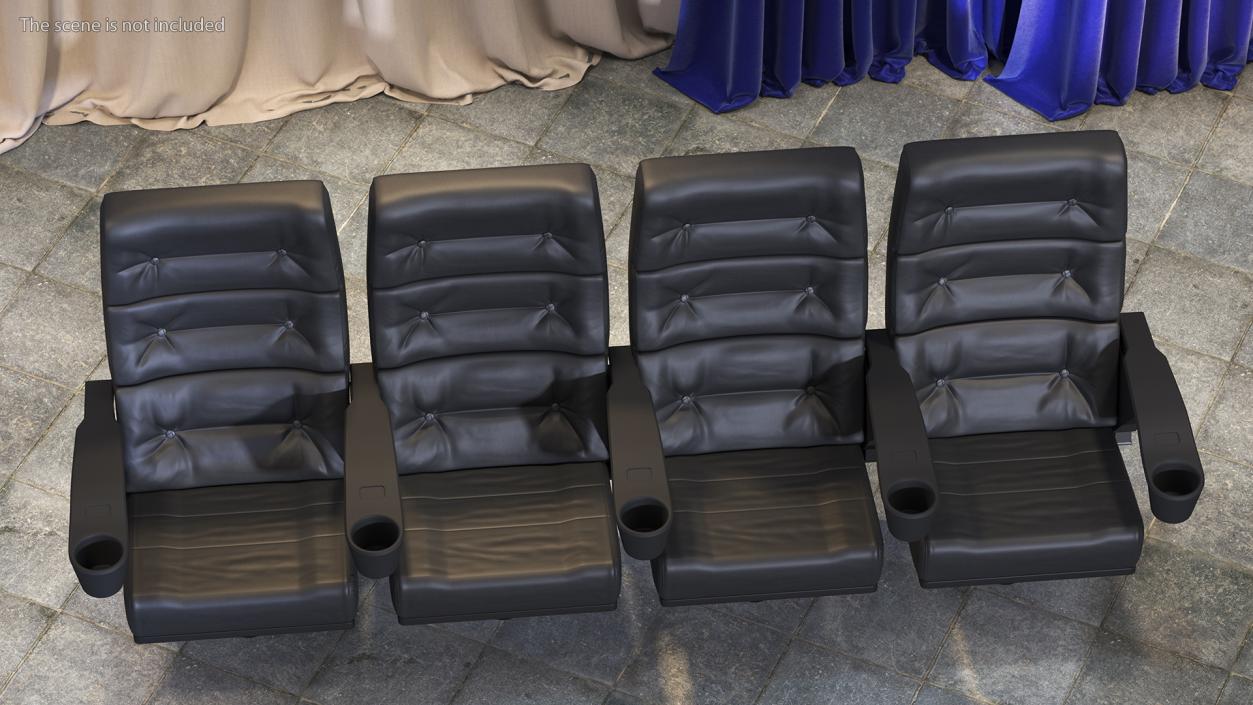 Phantom P40 Leather Cinema Chairs for Four Places 3D model