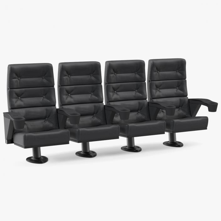 Phantom P40 Leather Cinema Chairs for Four Places 3D model