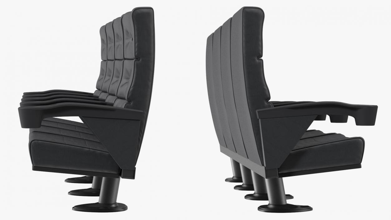 Phantom P40 Leather Cinema Chairs for Four Places 3D model