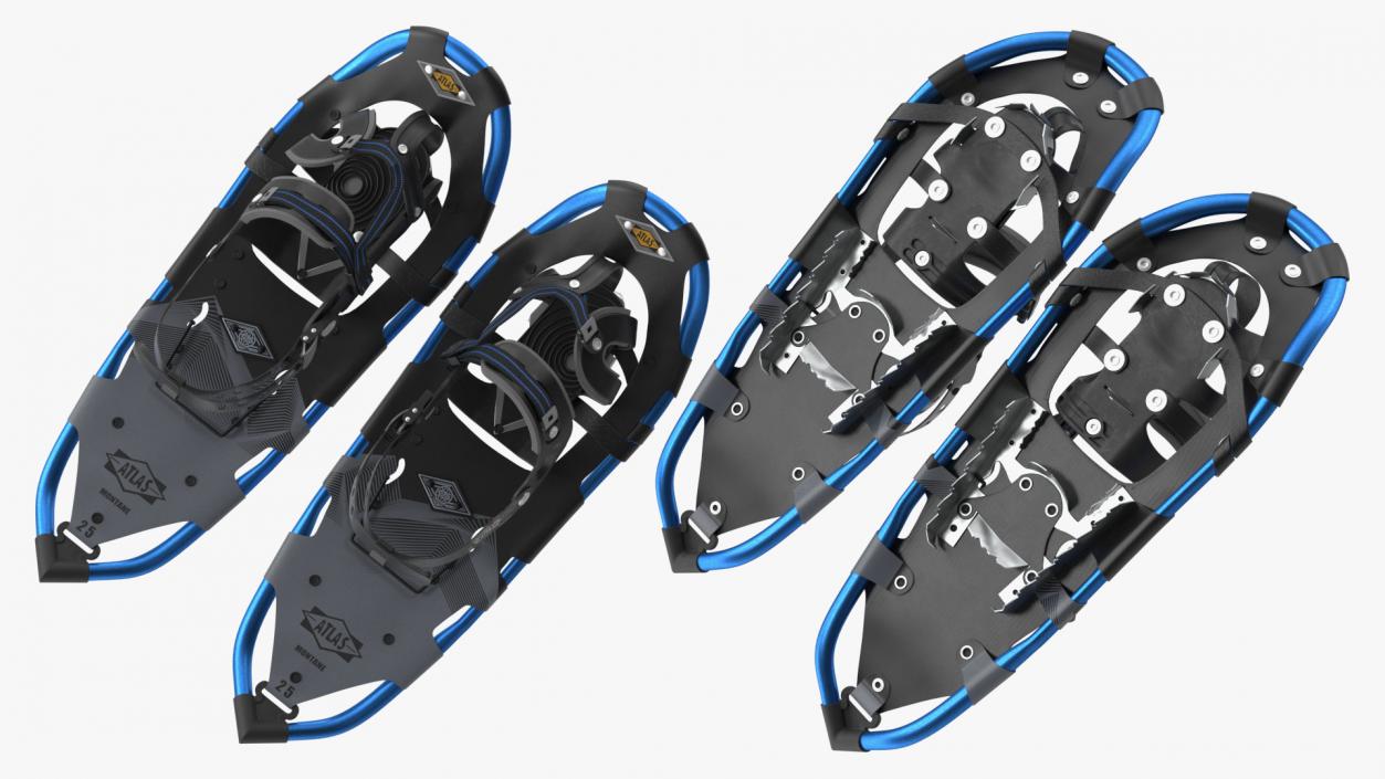 Mountain Snowshoes Atlas Blue 3D model