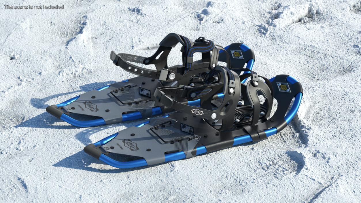 Mountain Snowshoes Atlas Blue 3D model