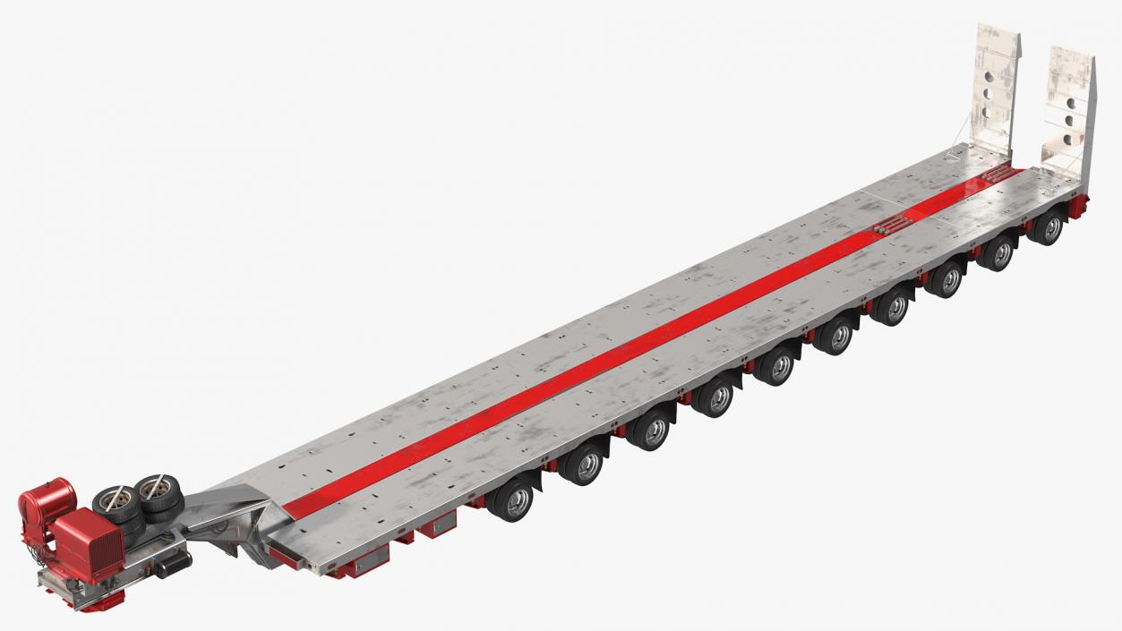 3D Steerable Heavy Transport Trailer model