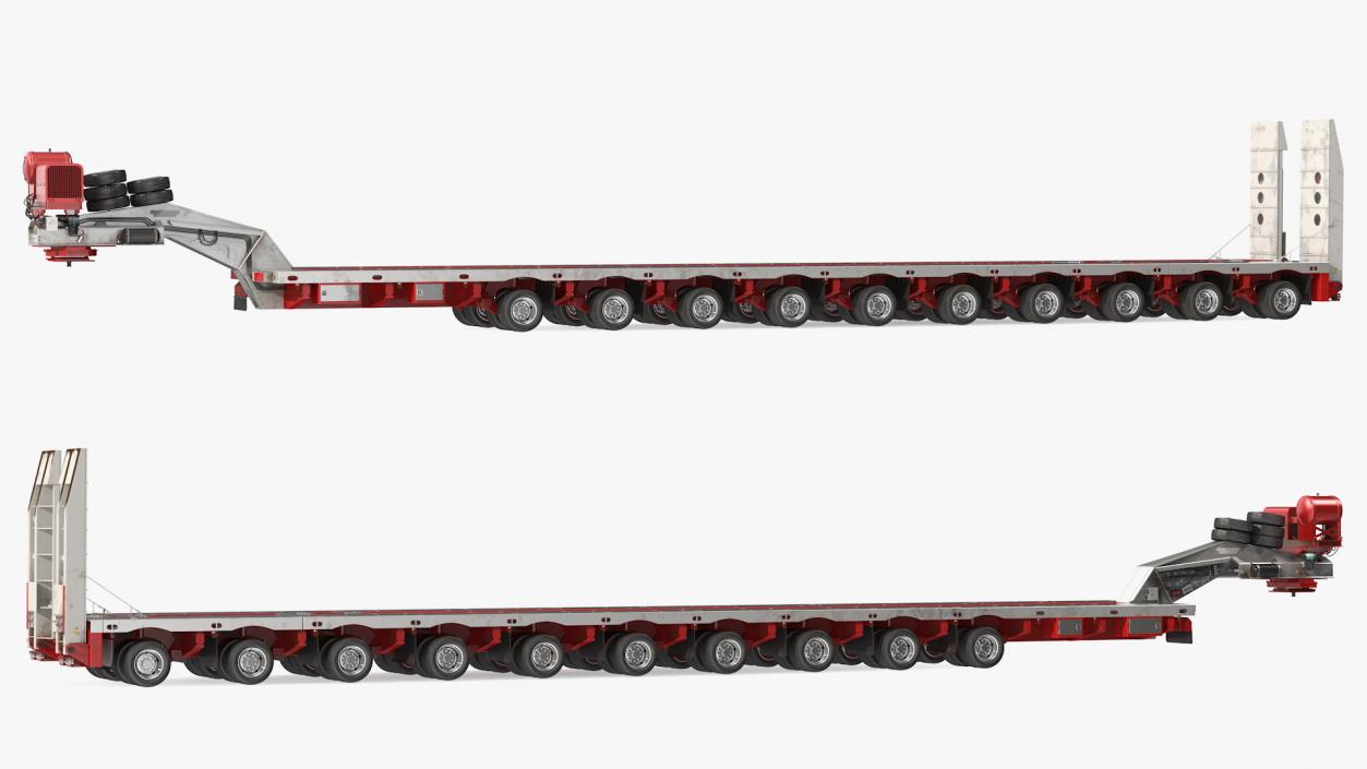 3D Steerable Heavy Transport Trailer model