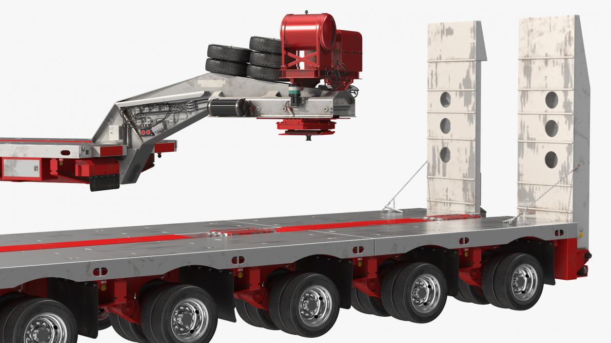 3D Steerable Heavy Transport Trailer model