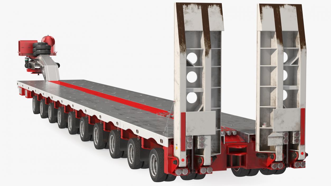 3D Steerable Heavy Transport Trailer model