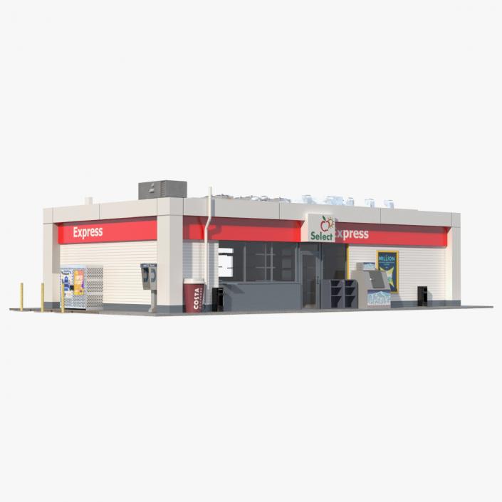 3D Small Shop Building 2