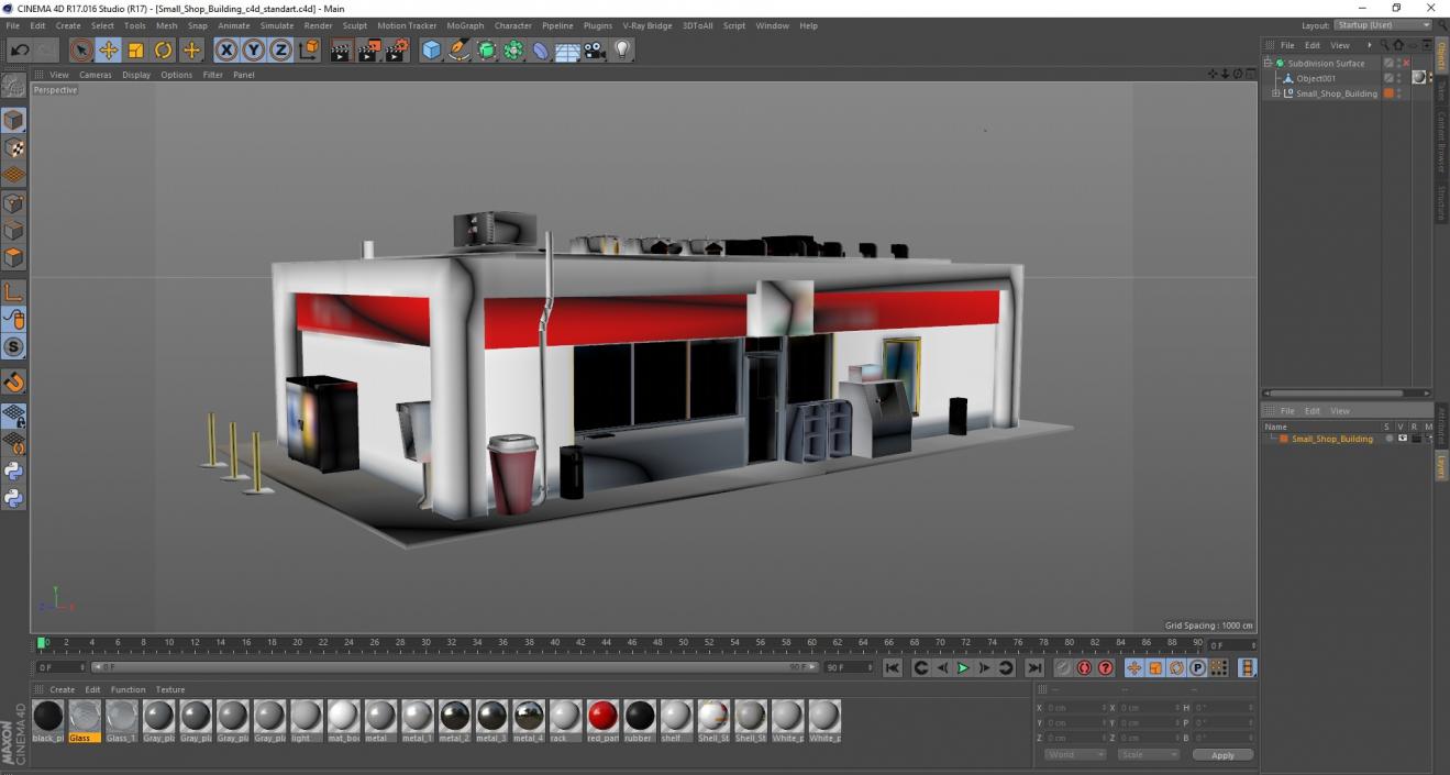 3D Small Shop Building 2