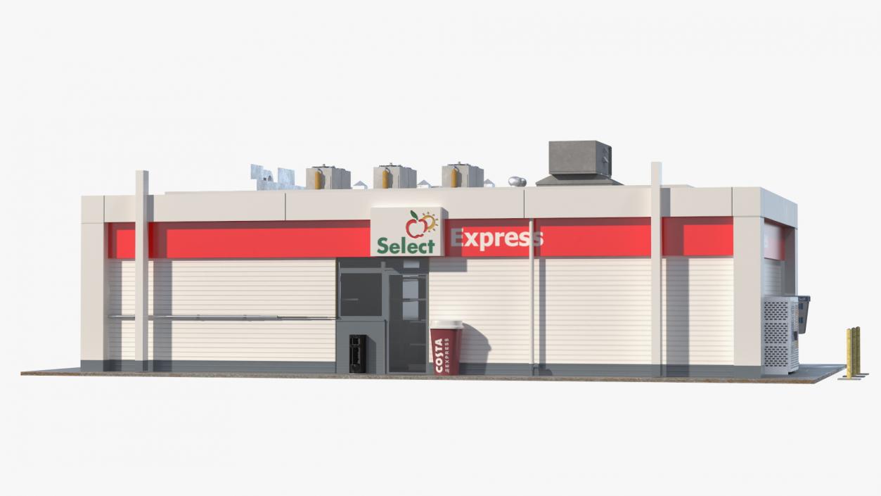 3D Small Shop Building 2