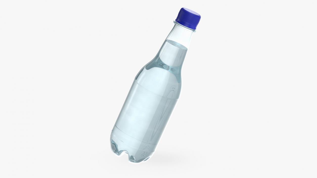 3D Small Plastic Blue Water Bottle