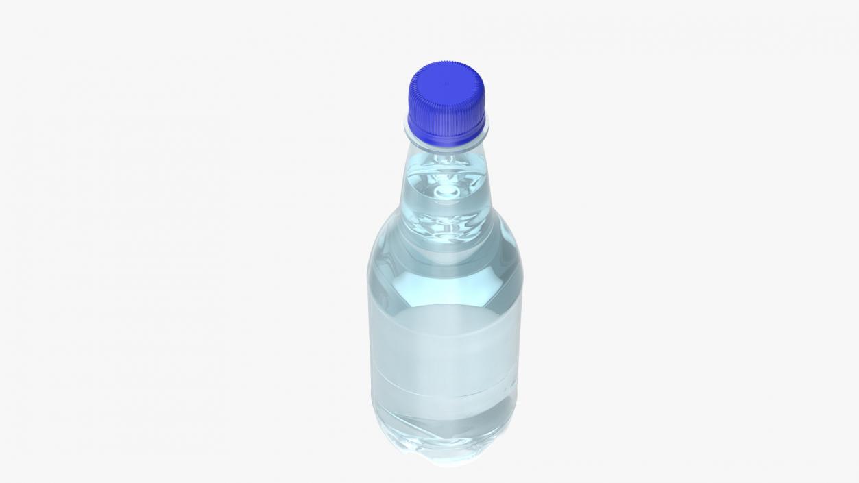 3D Small Plastic Blue Water Bottle