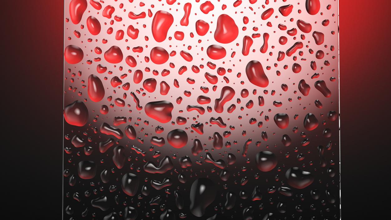 Wet Glass Surface 3D