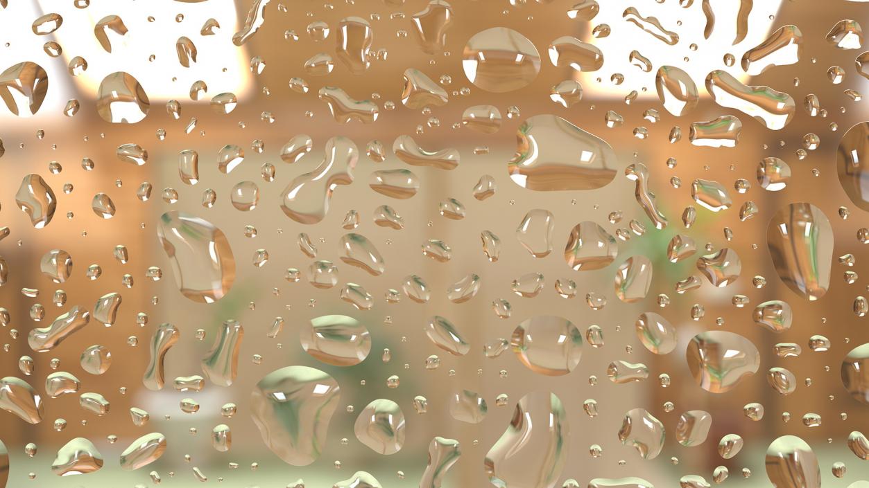 Wet Glass Surface 3D