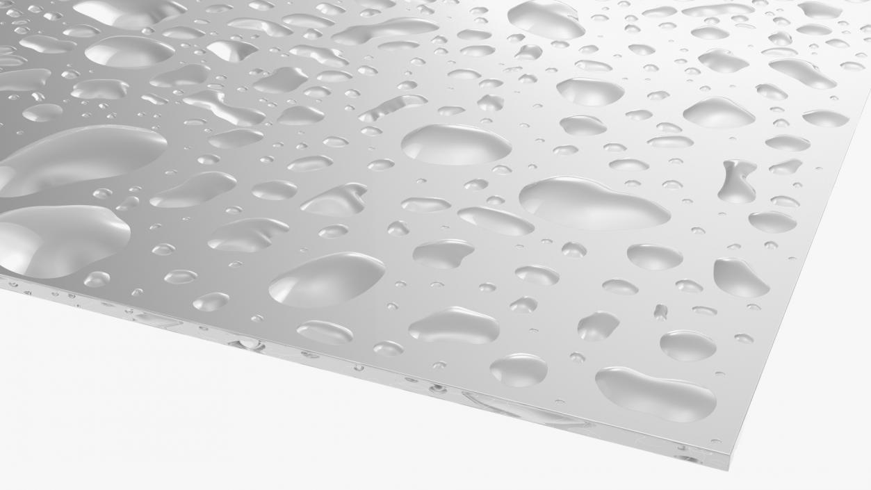 Wet Glass Surface 3D