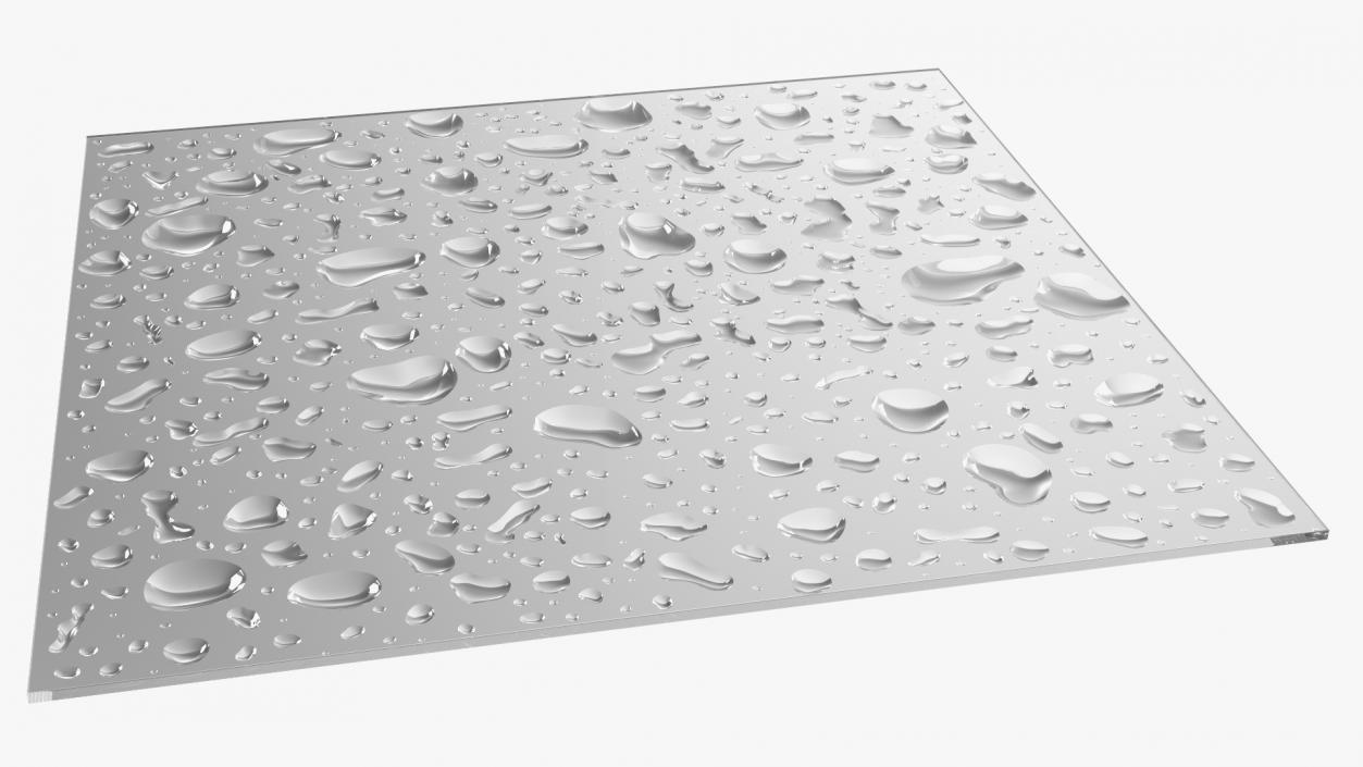 Wet Glass Surface 3D