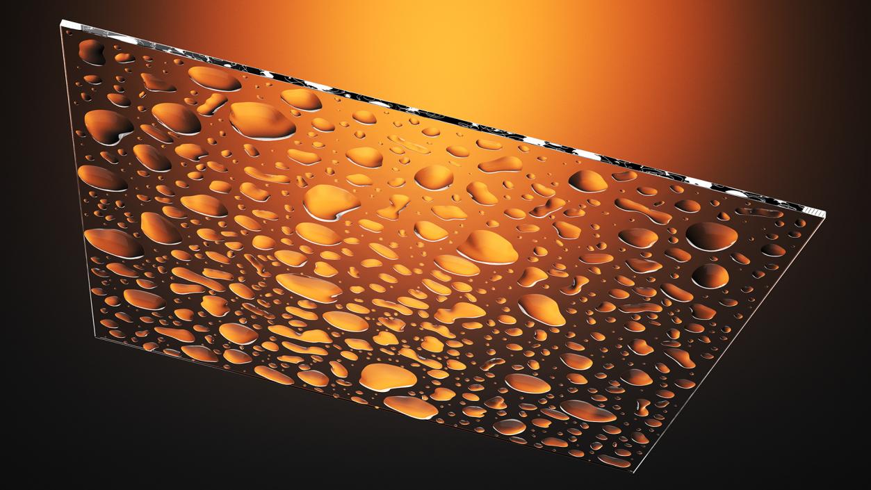 Wet Glass Surface 3D