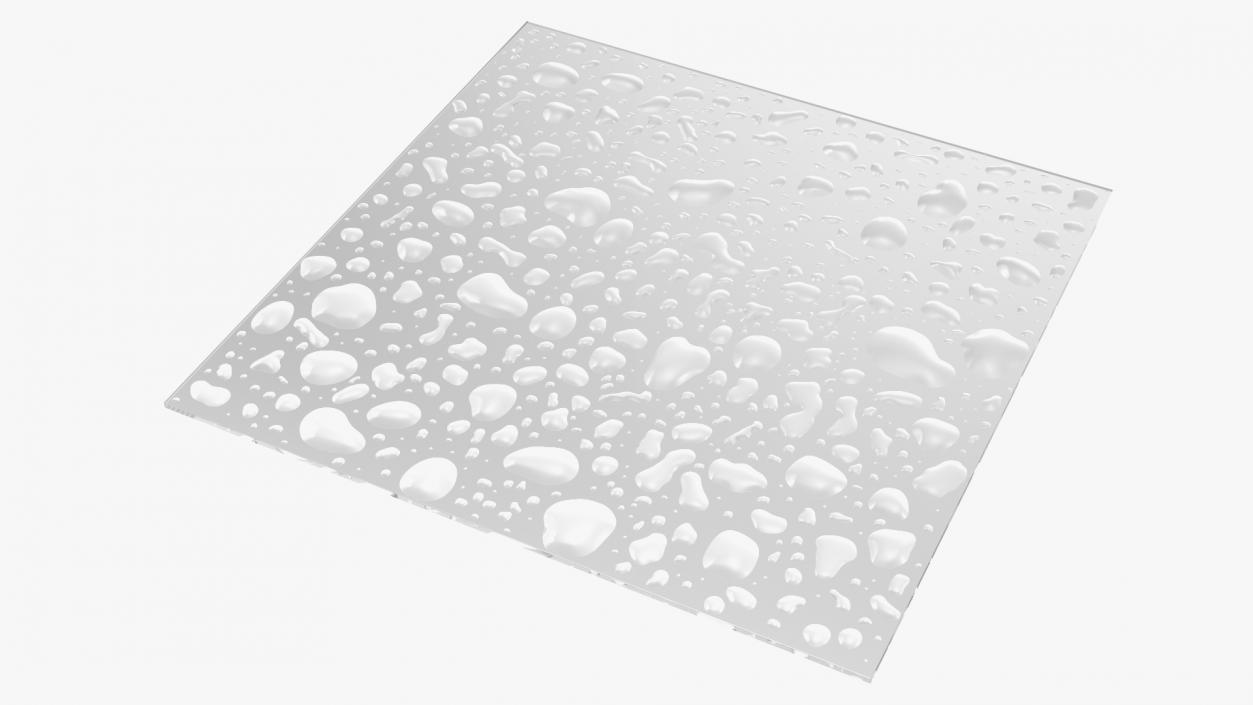 Wet Glass Surface 3D