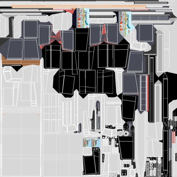 3D Airport Counter Check-In Rigged